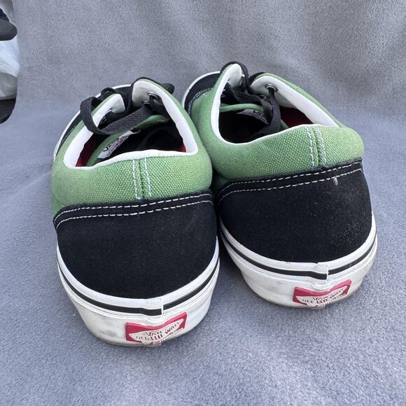 Vans Era Shoes Mens Size 12‎ Black Green Suede Canvas Skate POP Low Top Classic - Picture 3 of 9
